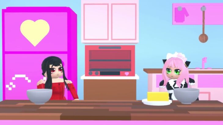 Making cookies for my love I stir and mix! Yor🍪Anya/Spy×family/Roblox スパイファミリーアーニャ&ヨル/ロブロックス