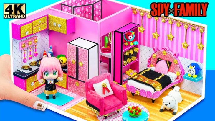 (SPY×FAMILY) DIY Handmade Anya House with Cute Bed from Cardboard, Paper ❤️ DIY Miniature House