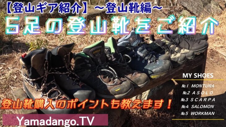 【登山ギア紹介】5足の登山靴を紹介します　～登山靴購入のポイントも教えます～