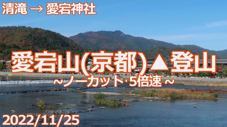 【2022/11/25】愛宕山▲登山【ノーカット･5倍速】