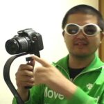 EOS Kiss X4 と 小型カメラ用スタビライザー SK-W02 を組み合わせみゃす。