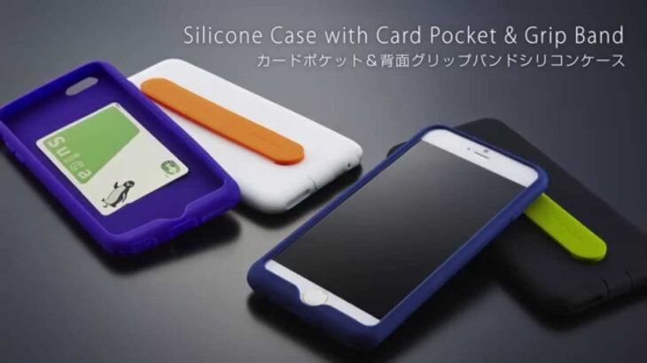 【Simplism】カードポケット＆背面グリップバンドシリコンケース