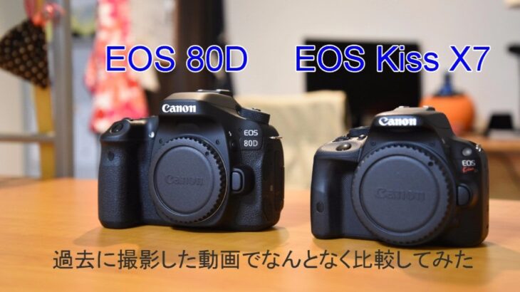EOS 80DとEOS Kiss X7のなんとなく動画比較