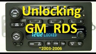My attempt to unlock a GM radio