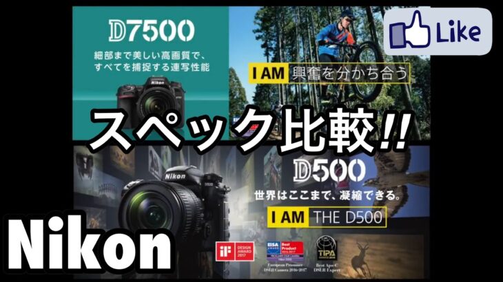 ☆C♪R☆ Nikon D7500 VS Nikon D500 スペック比較!! ニコン党!!
