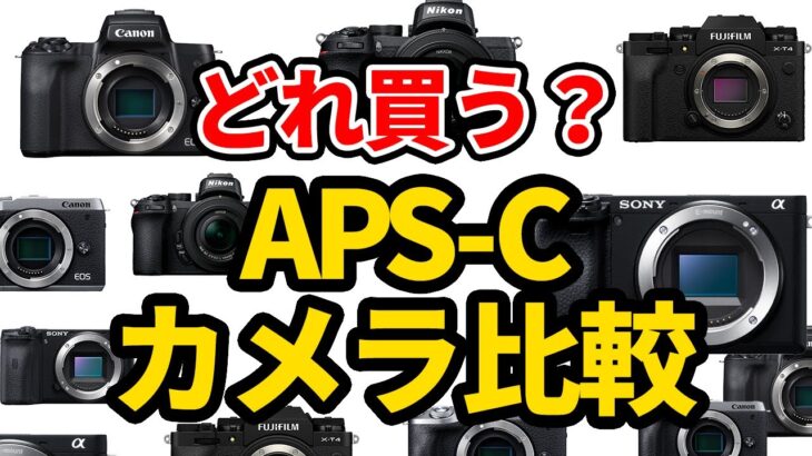 APS-Cミラーレスカメラ比較 CANON KISS M M200 EOS M6 Mark II NIkon Z50 SONY α6600 α6400 FUJIFILM XT-4