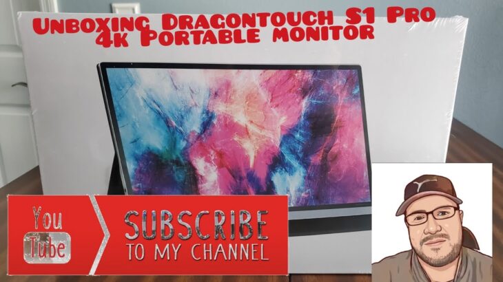 unboxing the Dragontouch S1 Pro 4k portable monitor.