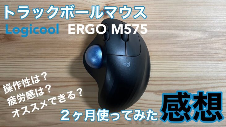 【Logicool ERGO M575】トラックボールマウスの初日＆2ヶ月間使用レビュー！