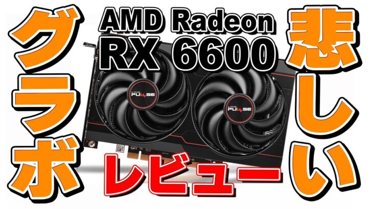 【Radeon RX6600 (無印)】バランスが非常に良いけど悲しいグラボ【レビュー】