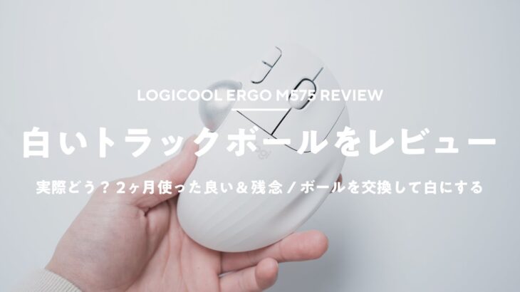 【5,000円】白いトラックボール『M575』レビュー！ 買って分かった良い点＆残念な点、MX ERGOと比較