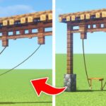 マインクラフト : 実際に動くブランコの作り方(コマンド・MODなし) _ Minecraft: How To Build Working Swing