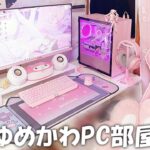 【ゆるふわゲーム環境】女性ゲーマーのピンクと白を基調としたゲーミングPCデスク周りが可愛すぎる件