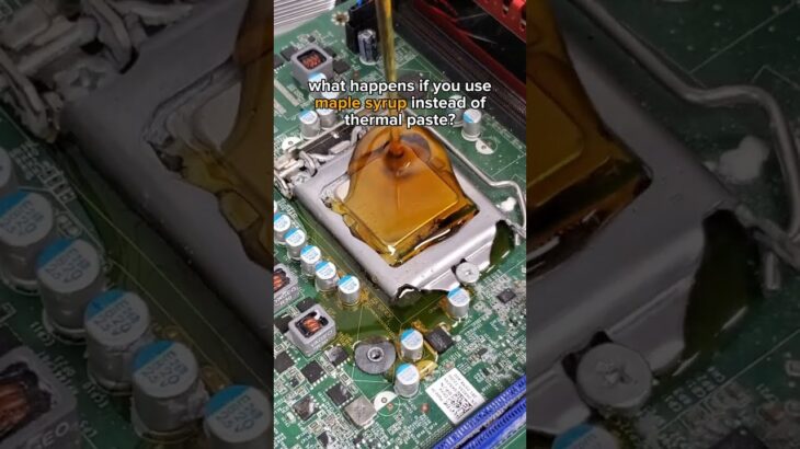what if you use maple syrup instead of thermal paste? #shorts