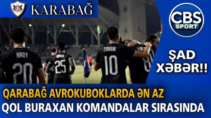 ŞAD XƏBƏR “Qarabağ” avrokuboklarda ən az qol buraxan komandalar sırasında