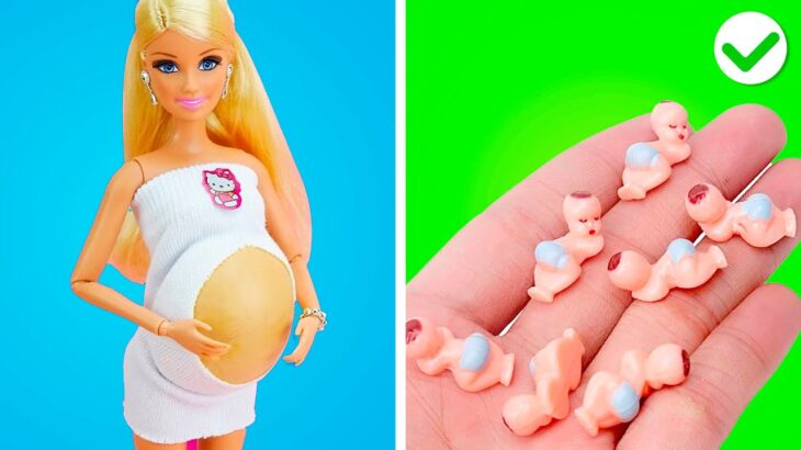 妊娠したバービー VS イカゲーム人形 | 金持ち vs 貧乏　妊娠に役立つガジェットとハックby Gotcha!
