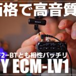 【レビュー】コスパ最高のSony ECM-LV1 ピンマイク！ZOOM F2-BTとの相性や注意点も紹介！